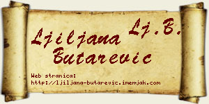 Ljiljana Butarević vizit kartica